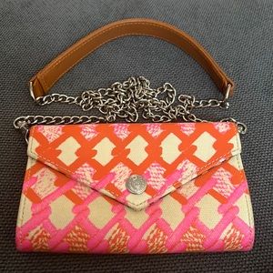 Rebecca Minkoff Mini Crossbody Bag - Orange Pink Cream Brown